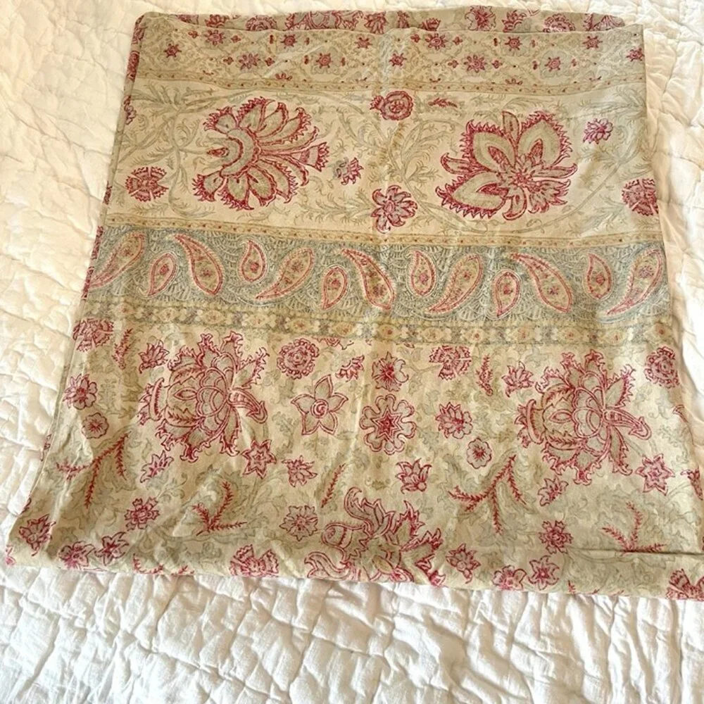 Vintage Ralph Lauren Cotton USA Amelia‎ Floral King Pillowcase Paisley Cottage